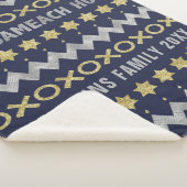 HUG SAMEACH Sherpa Hanukkah Blanket/Mittel Sherpadecke (3/4)