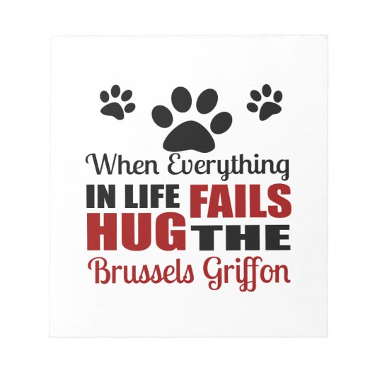 Hug The Brussels Griffon Dog Notizblock (Vorderseite)