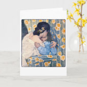 Hug und Kiss, Jessie Willcox Smith Karte (Gelbe Blume)