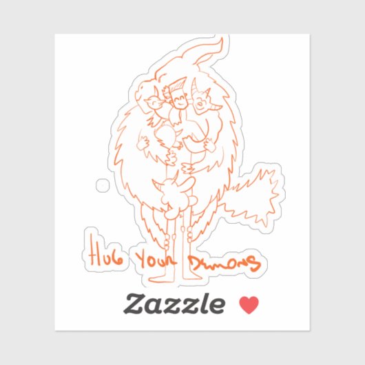 Hug Your Demons Aufkleber (Blatt)