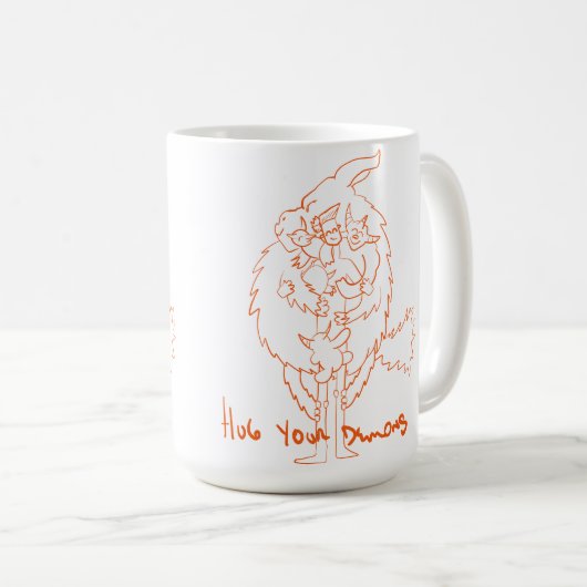 Hug Your Demons Kaffeetasse (VorderseiteRechts)