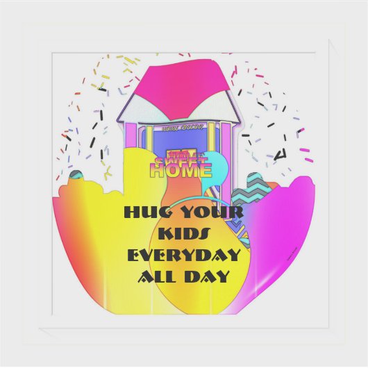Hug Your Kids Everyday All Day Aufkleber (Vorderseite)