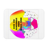 Hug Your Kids Everyday All Day Refrigerator Magnet (Horizontal)