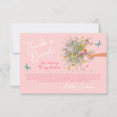 Huge Bouquet Bride Pink Brautparty Vielen Dank Einladung (Vorderseite)