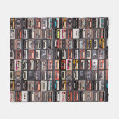 Huge collection of audio cassettes. Retro musical  Fleecedecke (Vorderseite (Horizontal))