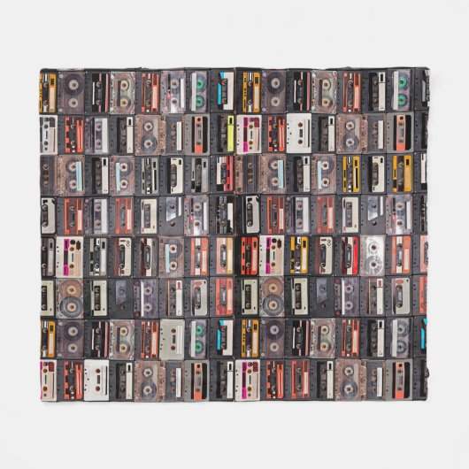 Huge collection of audio cassettes. Retro musical  Fleecedecke (Vorderseite (Horizontal))