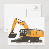 Huge Dirt Excavator Postkarte (Vorne/Hinten)