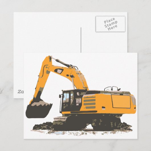 Huge Dirt Excavator Postkarte (Vorne/Hinten)