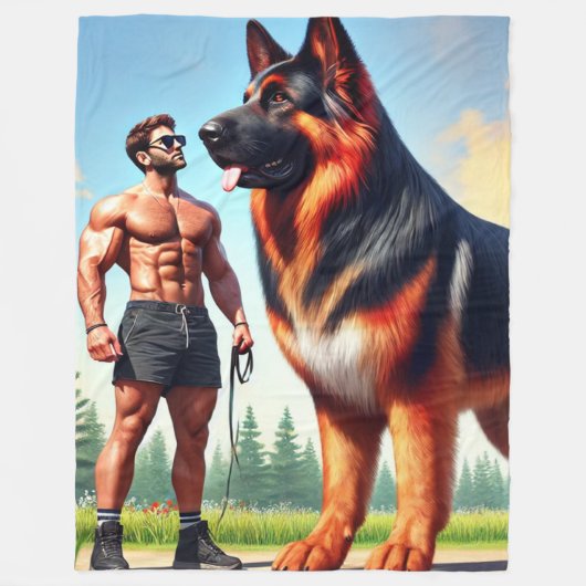 Huge Dog Fleecedecke (Vorderseite)