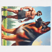 Huge Dog Fleecedecke (Vorderseite (Horizontal))