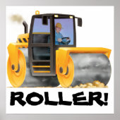 HUGE Kid's Construction Road Roller Poster (Vorne)