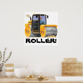 HUGE Kid's Construction Road Roller Poster (Küche)