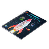 Huge One | Rocket Space 1 Geburtstag Gästebuch Notizblock (Linke Seite)