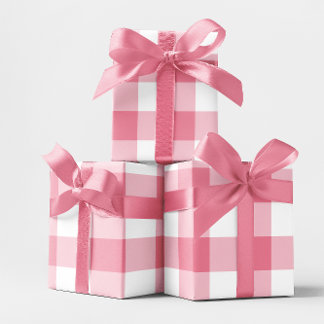 Huge Pink Gingham Karo Geschenkpapier