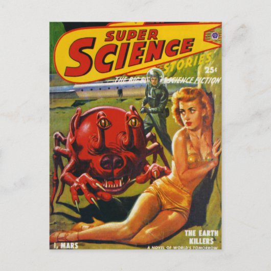 Huge Red Dog Insekt Postkarte (Vorderseite)