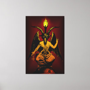 HUGE Satanic Goat 40"x60" Leinwand auf dick 2,5" f