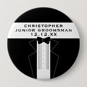 Huge Tuxedo Trauzeuge Wedding Party Button (Vorderseite)