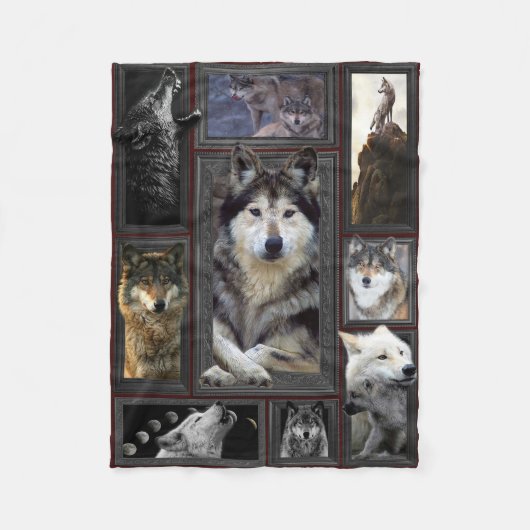 Huge Wolf 3D Blanket Fleecedecke (Vorderseite)