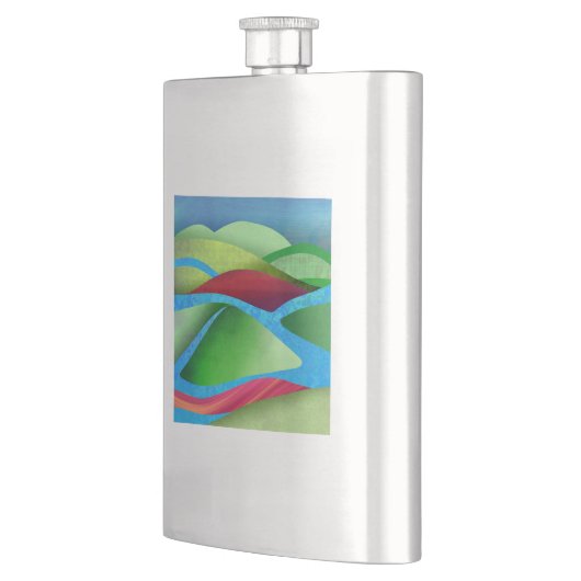 Hügel auf Eis Flachmann (Links)