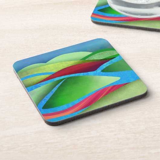 Hügel auf Eis Getränkeuntersetzer (Linke Seite)