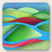 Hügel auf Eis Getränkeuntersetzer (Vorderseite)