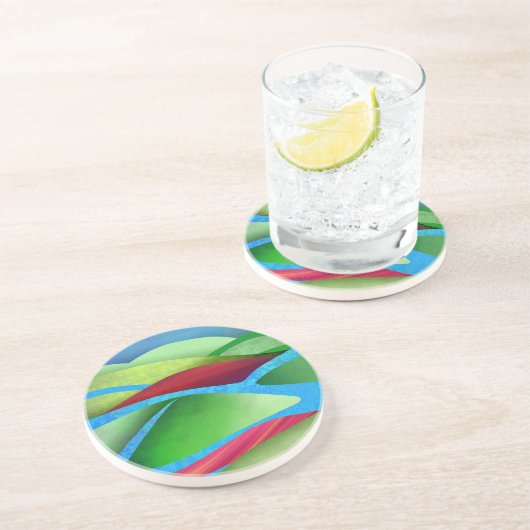 Hügel auf Eis Getränkeuntersetzer (Seite)