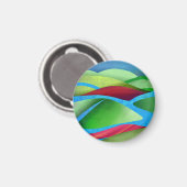 Hügel auf Eis Magnet (Vorderseite/Rückseite)