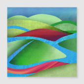 Hügel auf Eis Magnetkarte (Vorderseite)