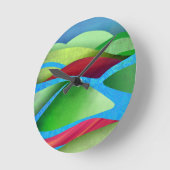 Hügel auf Eis Runde Wanduhr (Winkel)