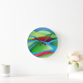 Hügel auf Eis Runde Wanduhr (Zuhause)