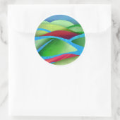 Hügel auf Eis Runder Aufkleber (Tasche)