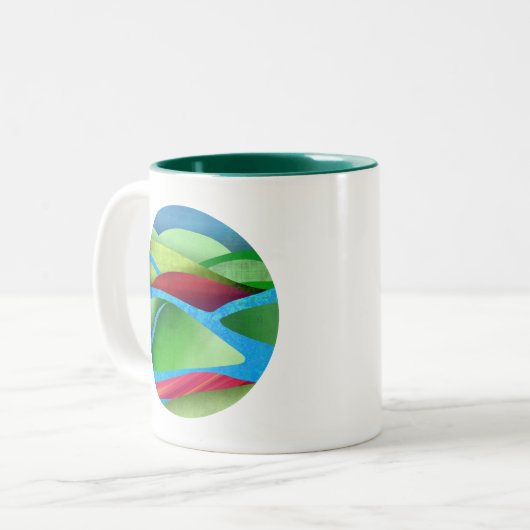 Hügel auf Eis Zweifarbige Tasse (Vorderseite Links)