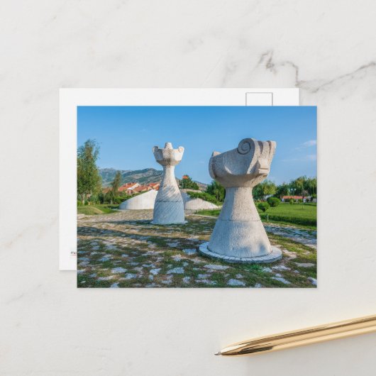 Hügel der Unbesiegten, Prilep, Mazedonien Postkart Postkarte (Vorderseite/Rückseite Beispiel)