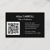 Hügel des Parlaments in Ottawa - QR-Code Visitenkarte (Rückseite)