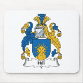 Hügel-Familienwappen Mousepad (Vorne)