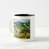 Hügel in der französischen Provence - Paul Cezanne Zweifarbige Tasse (Vorderseite Links)