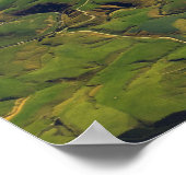 Hügel in der südländischen Region Neuseeland Poster (Ecke)