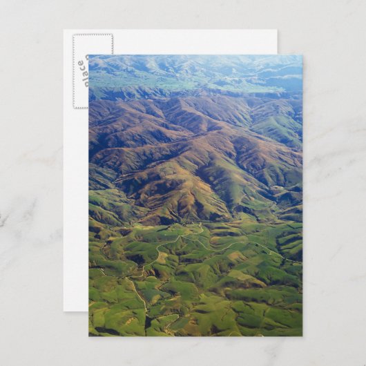 Hügel in der südländischen Region Neuseeland Postkarte (Vorne/Hinten)