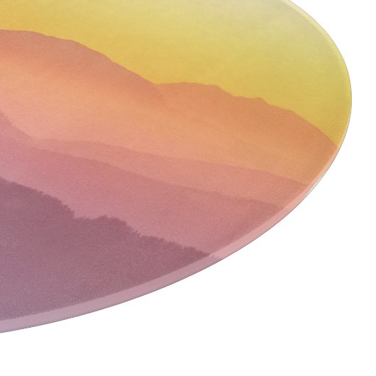 Hügel Landschaft Regenbogenfarben Schneidebrett (Ecke)