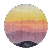 Hügel Landschaft Regenbogenfarben Schneidebrett (Vorderseite)