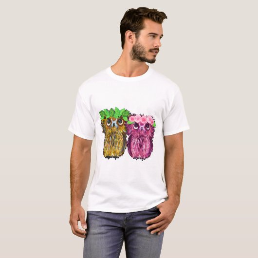 Hügel mit Kronenmalerei auf Blume T-Shirt (Vorne ganz)
