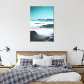 Hügel-, Nebel- und Baumebenen Leinwanddruck (Insitu (Schlafzimmer))