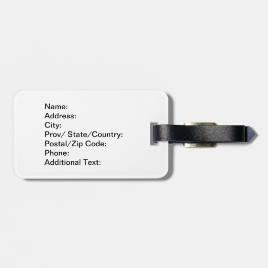 Hügel-Stamm-Gewebe Gepäckanhänger (Rückseite horizontal)