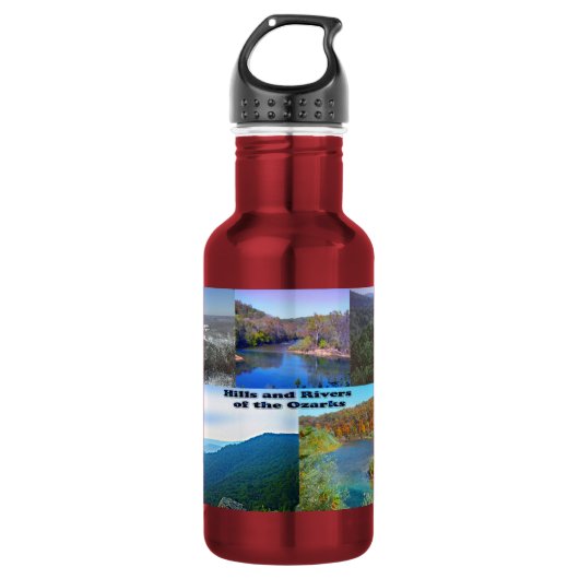Hügel und Flüsse der Ozarks Trinkflasche (Vorderseite)