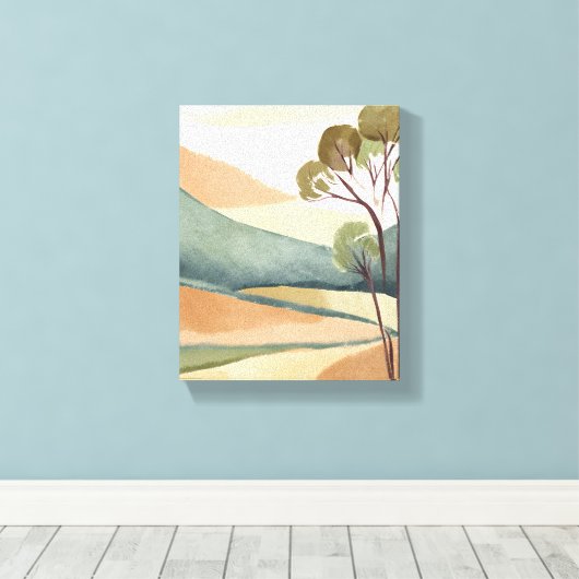 Hügel von Beige | Landschaftsmalerei Leinwanddruck (Insitu (Holzboden))