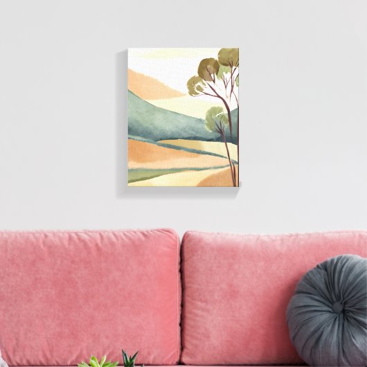 Hügel von Beige | Landschaftsmalerei Leinwanddruck (Insitu (Wohnzimmer))