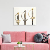 Hügel von drei französischen Schwertern: eines aus Leinwanddruck (Insitu (Wohnzimmer))