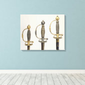 Hügel von drei französischen Schwertern: eines aus Leinwanddruck (Insitu (Holzboden))