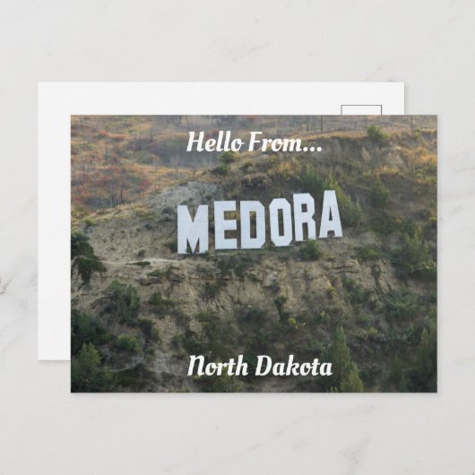 Hügel von Medora Postkarte (Vorne/Hinten)