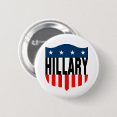 Hügelclinton : Sterne & Streifen : Button (Vorne & Hinten)